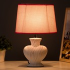Настольная лампа "Хертц" E14 40Вт белый-розовый 23х15х34 см RISALUX - Фото 2