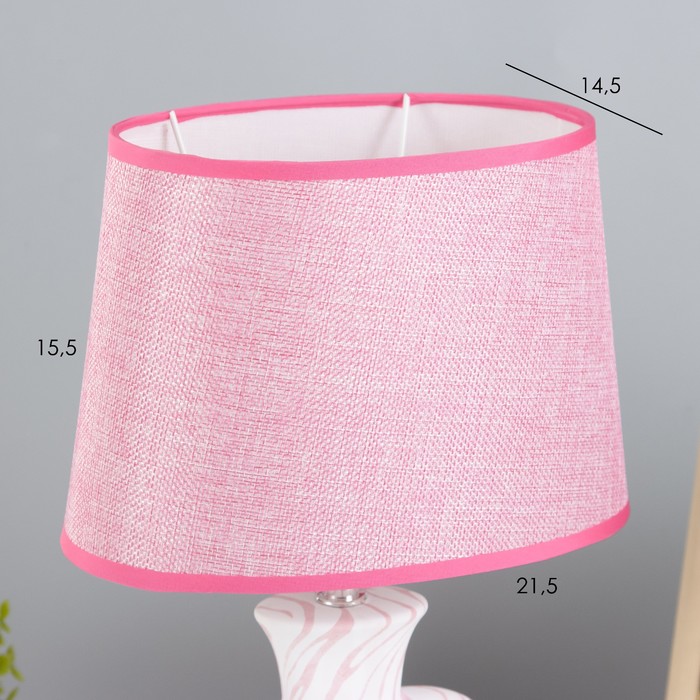 Настольная лампа "Хертц" E14 40Вт белый-розовый 23х15х34 см RISALUX - фото 1909416522