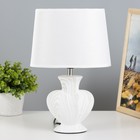 Настольная лампа «Хертц» E14 40 Вт белый-серый 23×15×34 см RISALUX - Фото 1