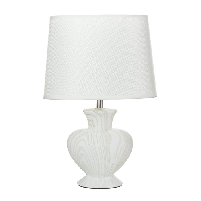Настольная лампа "Хертц" E14 40Вт белый-серый 23х15х34 см RISALUX - фото 1909416540