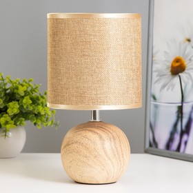Настольная лампа "Линен" E14 40Вт коричневый 15х15х28 см RISALUX
