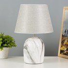 Настольная лампа "Вудланд" E14 40Вт белый-серый23х23х35 см RISALUX - фото 3434133