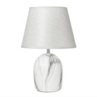 Настольная лампа «Вудланд» E14 40 Вт белый-серый23×23×35 см RISALUX - Фото 6