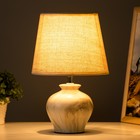 Настольная лампа "Кумп" E14 40Вт белый-коричневый 20х20х30 см RISALUX - фото 23539258