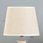 Настольная лампа "Кумп" E14 40Вт белый-коричневый 20х20х30 см RISALUX - фото 23539259