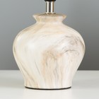 Настольная лампа "Кумп" E14 40Вт белый-коричневый 20х20х30 см RISALUX - фото 23539260