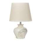 Настольная лампа "Кумп" E14 40Вт белый-коричневый 20х20х30 см RISALUX - фото 23539262