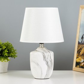 Настольная лампа "Таш" E14 40Вт белый-серый 20х20х32 см RISALUX