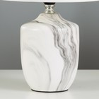 Настольная лампа "Таш" E14 40Вт белый-серый 20х20х32 см RISALUX - фото 23539278