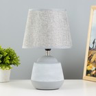 Настольная лампа "Гатер" E14 40Вт серый 20х20х31 см RISALUX - фото 3434187