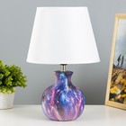 Настольная лампа "Корин" Е27 40Вт фиолетовый 22,5х22,5х32,5 см RISALUX - фото 320915820