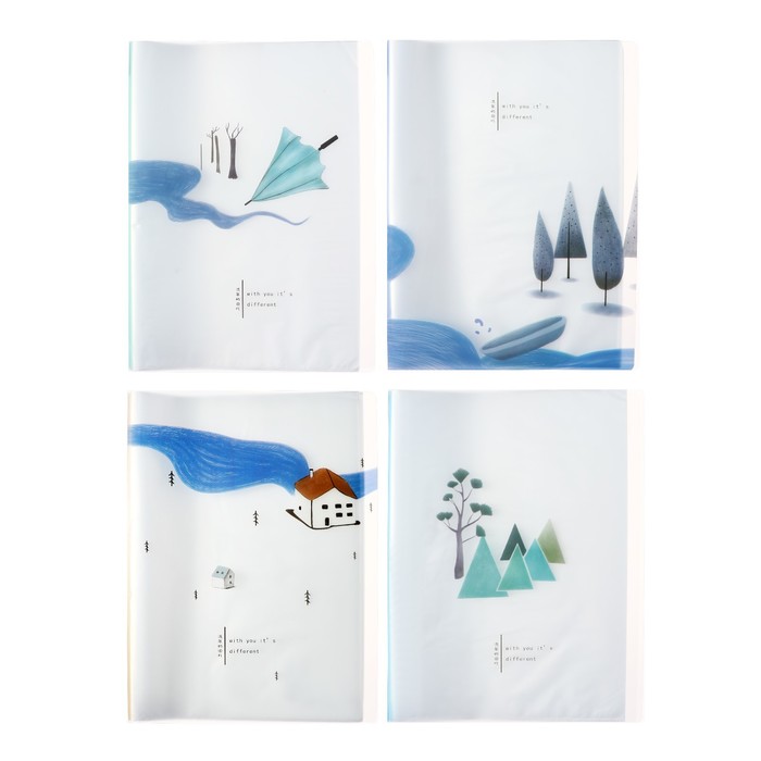 Папка формат А4, с 60 прозрачными файлами, Река МИКС Река - Фото 1