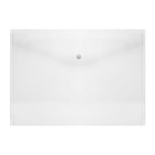 Папка-конверт на кнопке, А4, 180 мкм, прозрачная (комплект 12 шт) - фото 68127207