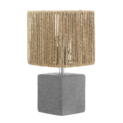 Настольная лампа RISALUX «Каре», E27, 40 Вт, 15×15×29 см, серая