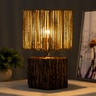 Настольная лампа "Каре" E27 40Вт коричневый 15х15х29 см RISALUX - фото 23352540