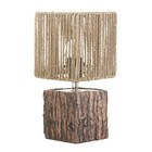 Настольная лампа "Каре" E27 40Вт коричневый 15х15х29 см RISALUX - фото 23352544