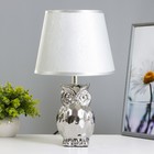 Настольная лампа "Сова" Е14 40Вт серебро 20х20х33,5 см RISALUX - фото 320763948