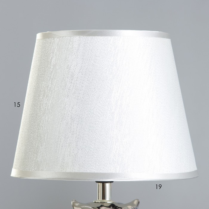 Настольная лампа "Сова" Е14 40Вт серебро 20х20х33,5 см RISALUX - фото 1909417067