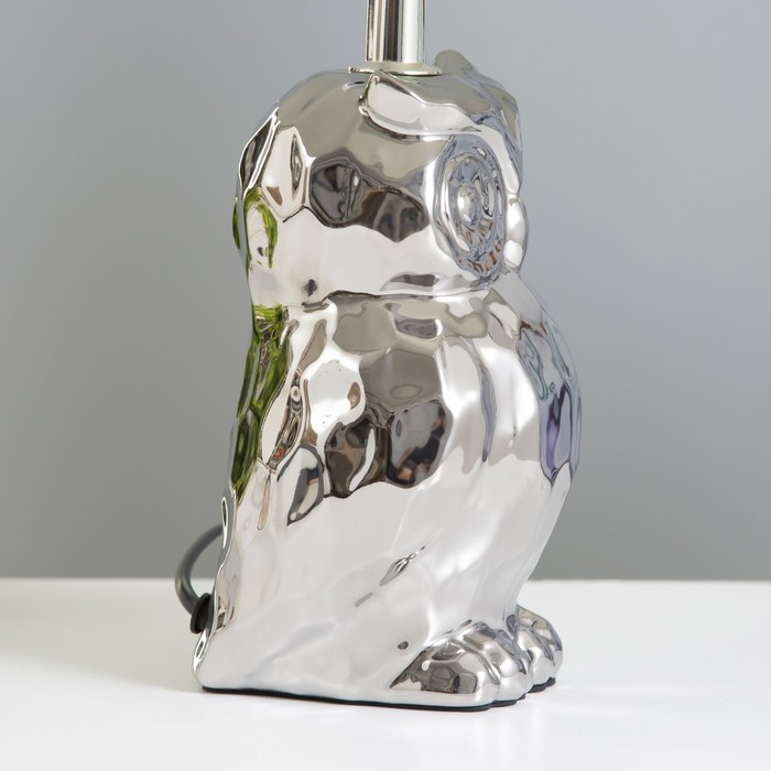 Настольная лампа "Сова" Е14 40Вт серебро 20х20х33,5 см RISALUX - фото 1909417069