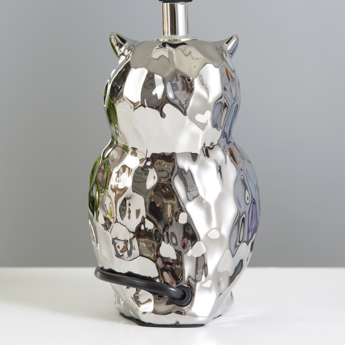 Настольная лампа "Сова" Е14 40Вт серебро 20х20х33,5 см RISALUX - фото 1909417070