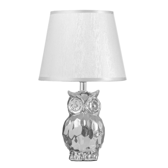 Настольная лампа "Сова" Е14 40Вт серебро 20х20х33,5 см RISALUX - фото 1909417072