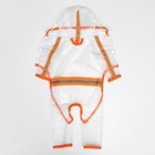 Дождевик - комбинезон для собак, размер S, ДС 25, ОГ 37 см, вес 3-5 кг, прозрачный, оранжевый - Фото 4