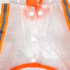 Дождевик - комбинезон для собак, размер XL, ДС 38, ОГ 52 см, вес 12-16 кг, прозрачный, оранжевый - Фото 5