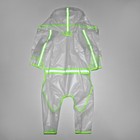 Дождевик - комбинезон для собак, размер 2XL, ДС 42, ОГ 57 см, вес 16-20 кг, прозрачный, жёлтый - Фото 6