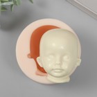 Молд силикон "Лицо младенца" №2 6,5х5,5х3,5 см - фото 305860454