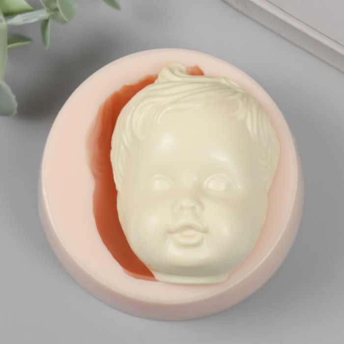 Молд силикон "Лицо младенца" №4 7х5,5х2,8 см - Фото 1