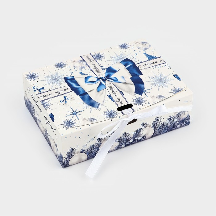 Коробка складная двухсторонняя «Синяя сказка», 16.5 х 12.5 х 5 см