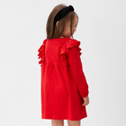 Платье детское с рюшами KAFTAN размер 28 (86-92 см) красный - Фото 3