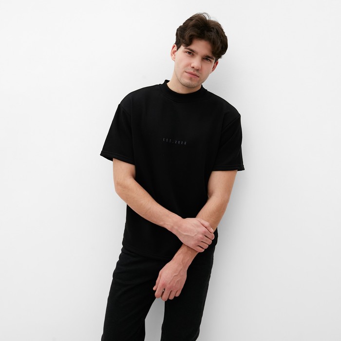 Футболка мужская MIST Men's casual размер 54, черный - Фото 1