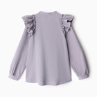 Блузка для девочки MINAKU: Cotton collection, серая, рост 122 см - Фото 12