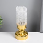 УЦЕНКА Ночник "Ледянная свеча" LED 1Вт от батареек 3хLR44 золото 4,5х4,5х12 см RISALUX - Фото 2