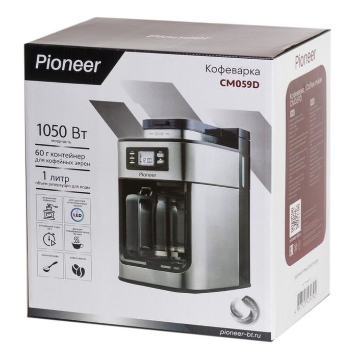 Кофеварка Pioneer CM059D, капельная, 1050 Вт, 1 л - фото 51539988