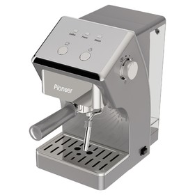 Кофеварка Pioneer CM115P , рожковая, 1050 Вт, 1.5 л , серебристый