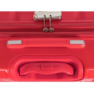 Чемодан средний 24 " на молнии, цвет красный