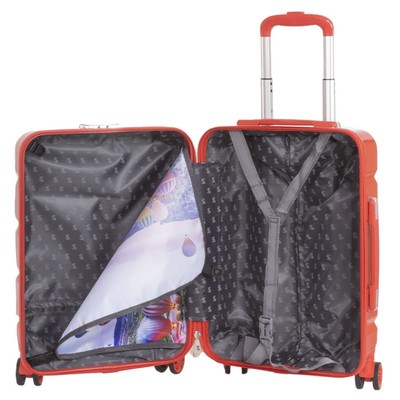 Чемодан средний 24 " на молнии, цвет красный