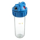 Корпус для фильтра AquaKratos АКv-130, 1/2", для холодной воды, ключ, с гайкой, прозрачный - фото 2918406