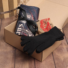 Набор подарочный "Man's power" плед, носки, перчатки - фото 290052373