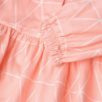 Платье для девочки KAFTAN «Ромбик» с воротником, розовое, рост 122-128 см