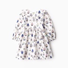 Платье для девочки KAFTAN «Ягоды» с воротником, белое, рост 122-128 см - Фото 12