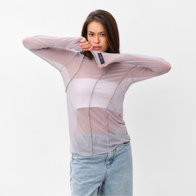 Лонгслив сетка женский MIST, размер 48, серый