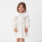 Платье детское с воротником KAFTAN р.34 (122-128 см) белый - Фото 1