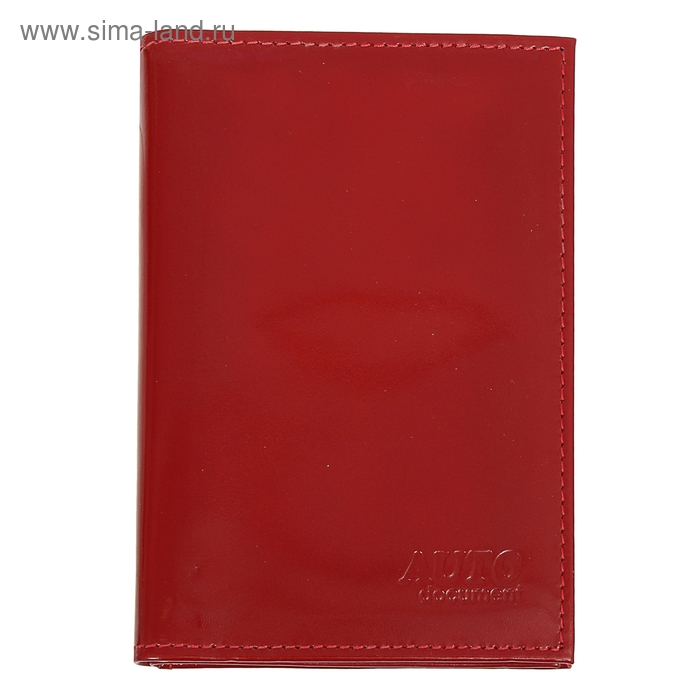 Обложка для паспорта и автодокументов, цвет красный гладкий - Фото 1