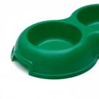 Миска двойная 0,2, зеленая - Фото 2