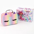 Набор детской косметики в чемодане «Единорожка», тени, резинки для волос, блески для губ, глиттер, украшения, лаки для ногтей, наклейки, пилочка, расчёска, кисти, косметичка - Фото 3