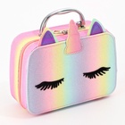 Набор детской косметики в чемодане «Единорожка», тени, резинки для волос, блески для губ, глиттер, украшения, лаки для ногтей, наклейки, пилочка, расчёска, кисти, косметичка - Фото 4