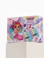 Набор детской косметики в чемодане «Единорожка», тени, резинки для волос, блески для губ, глиттер, украшения, лаки для ногтей, наклейки, пилочка, расчёска, кисти, косметичка - фото 123116162